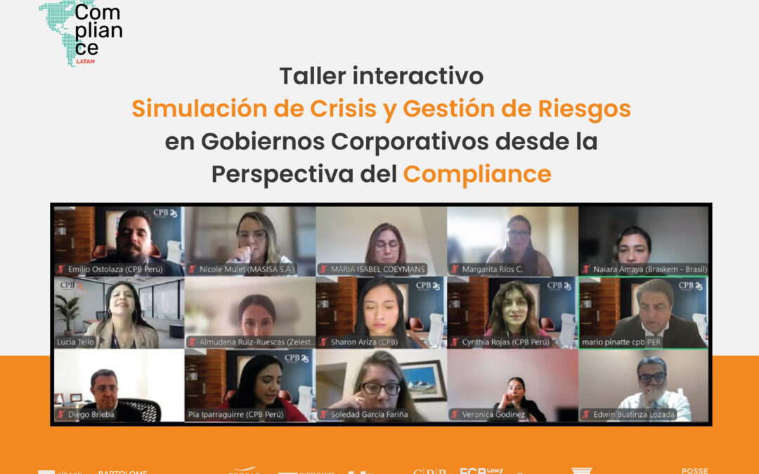 Evento | Taller de Simulación de Crisis y Riesgos en los Gobiernos Corporativos desde la perspectiva del Compliance