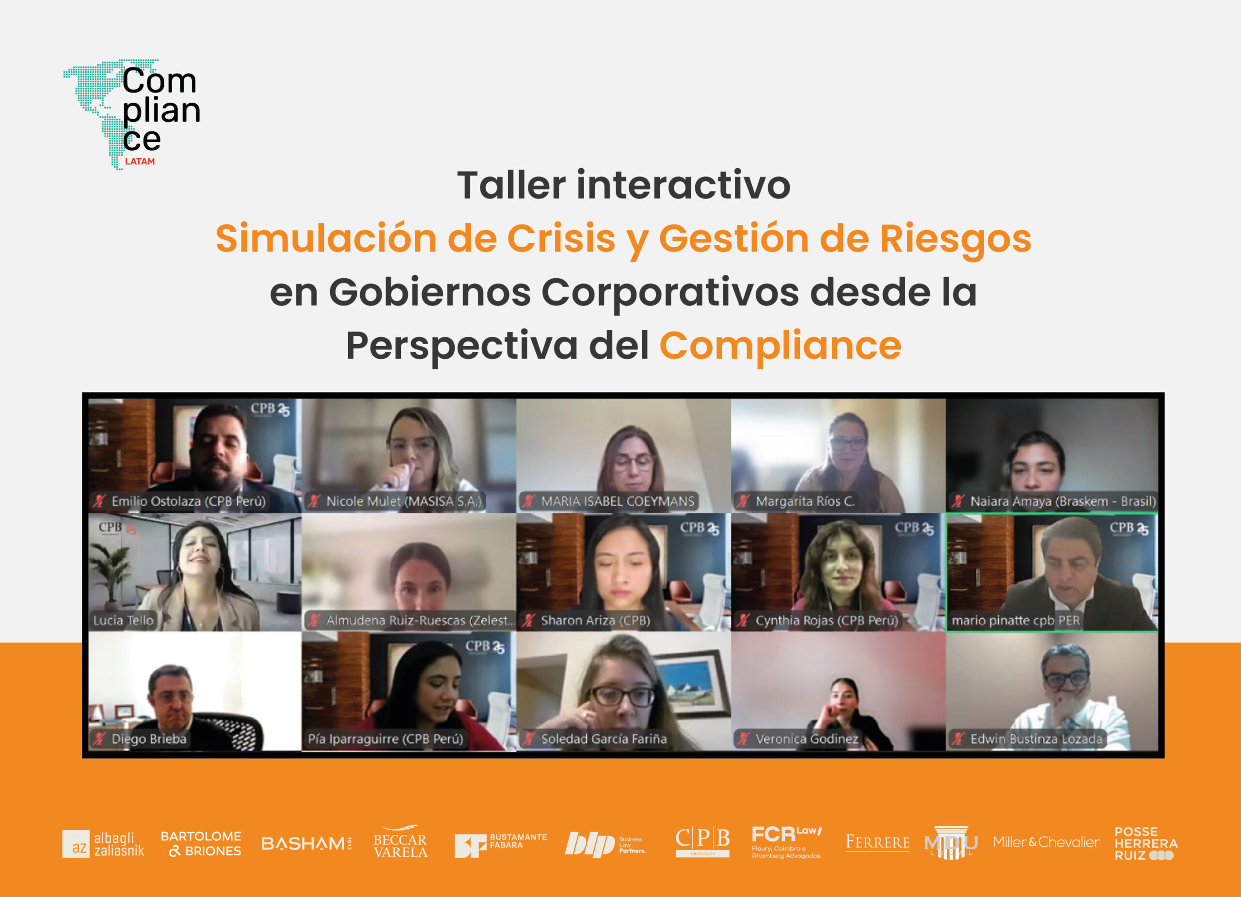 Evento | Taller de Simulación de Crisis y Riesgos en los Gobiernos Corporativos desde la perspectiva del Compliance