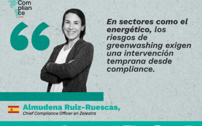 Almudena Ruiz-Ruescas, Chief Compliance Officer en Zelestra | En sectores como el energético, los riesgos de greenwashing exigen una intervención temprana desde compliance.
