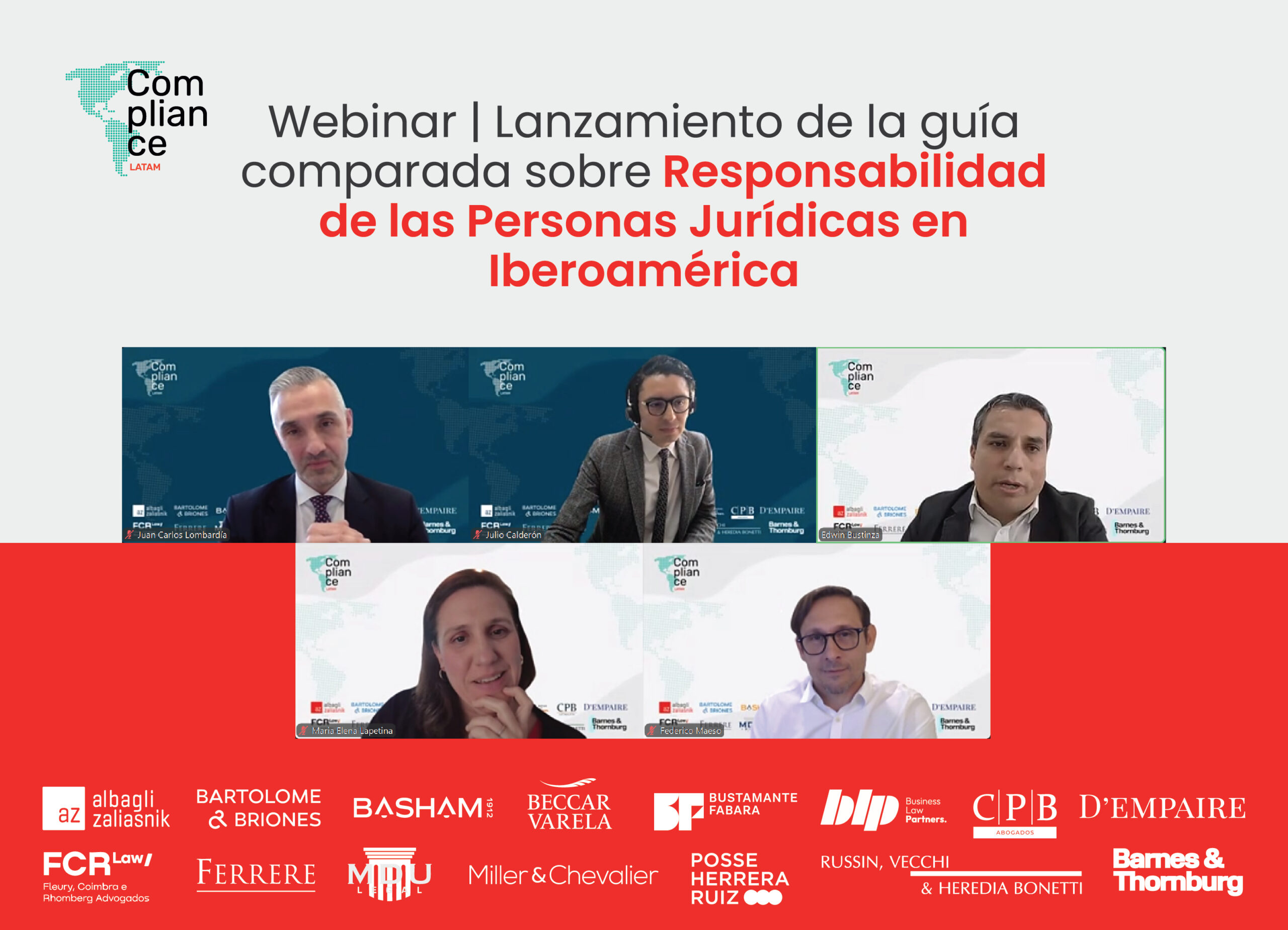 Webinar | ComplianceLatam publica guía comparada sobre Responsabilidad de las Personas Jurídicas en Iberoamérica