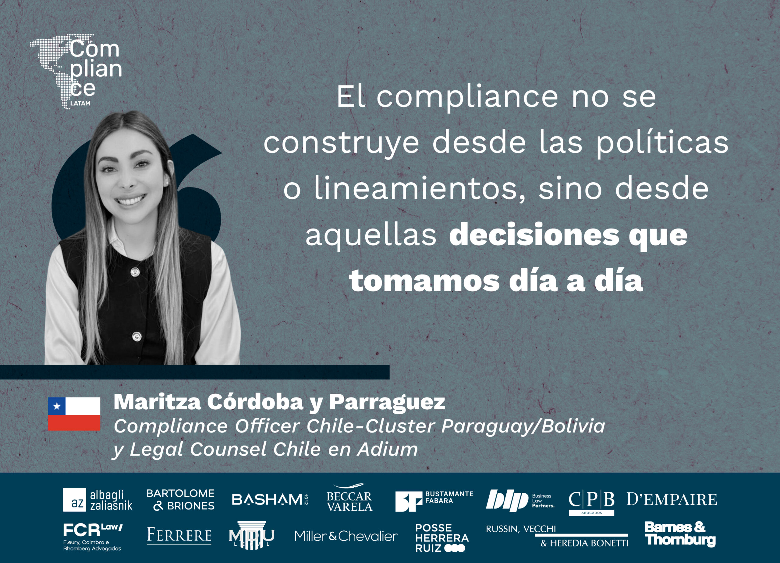 El compliance como eje articulador de la industria farmacéutica, una conversación con Maritza Córdoba y Parraguez de Adium