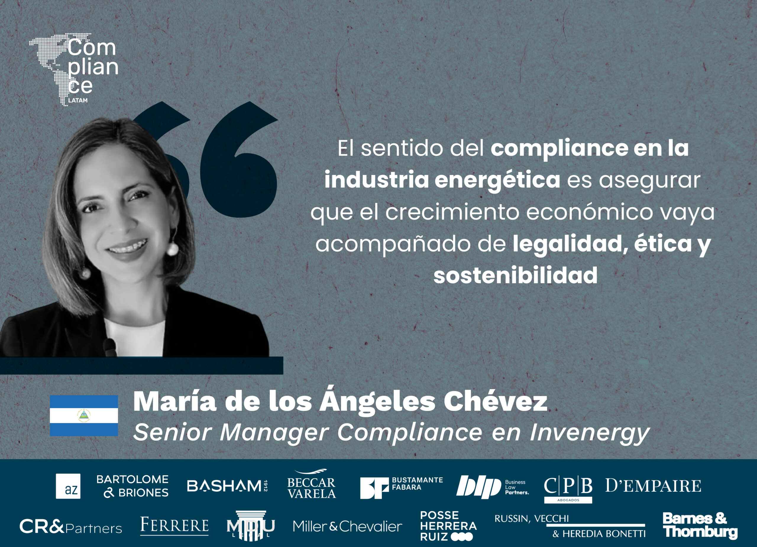 Compliance en energía: cuando el cumplimiento se vuelve estratégico, una conversación con María de los Ángeles Chévez de Invenergy