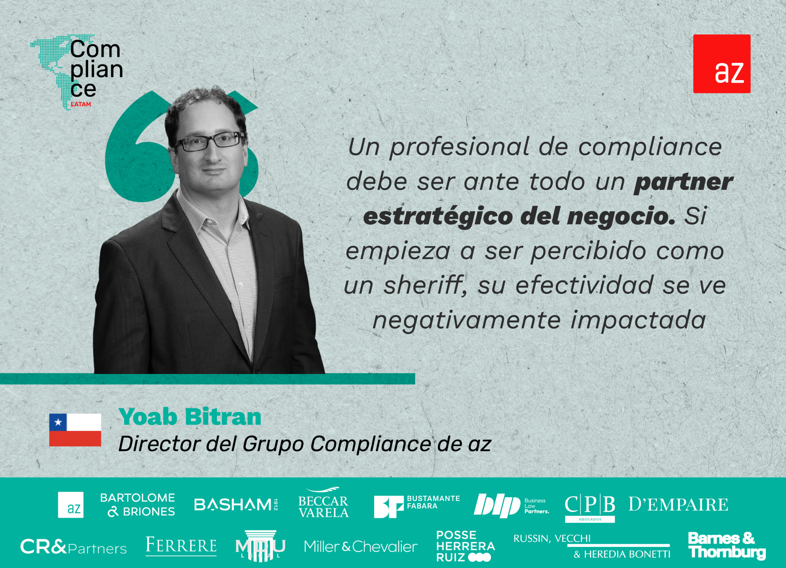 Compliance en Chile: de la obligación regulatoria a la gestión estratégica, una conversación con Yoab Bitran de az