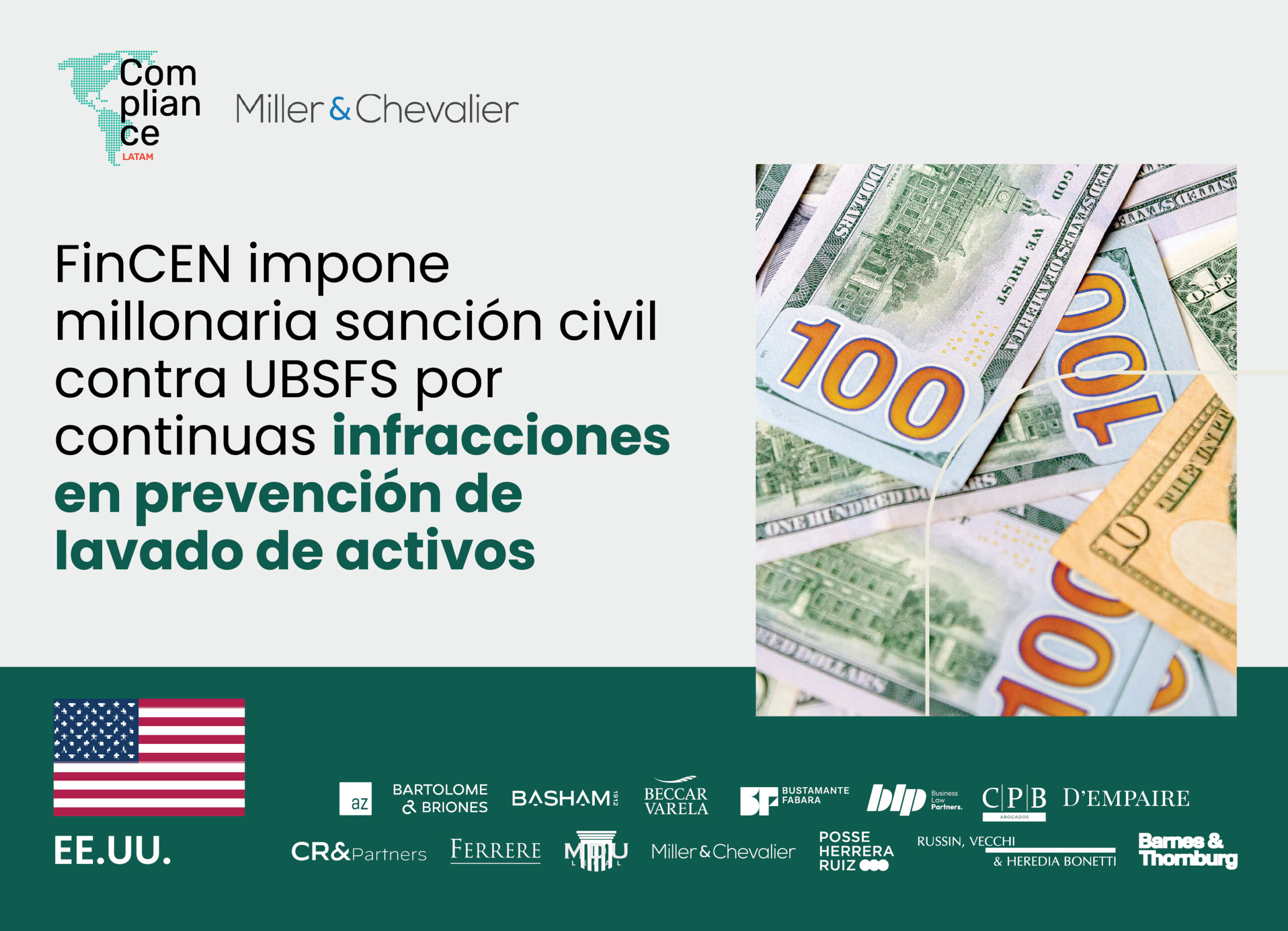 EE.UU. | FinCEN impone US$125 millones en sanciones civiles contra UBSFS por continuos incumplimientos en medidas para la prevención de lavado de activos